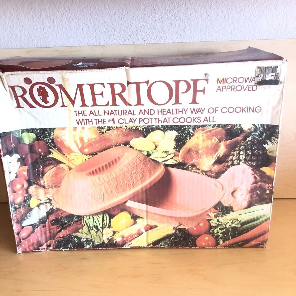 Romertopf Clay Baker/Roaster #111 4-6 Lb Capacity New